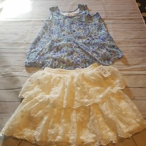 NWT Girls 2pc set sz 7-8 Skort n Top